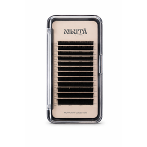 Nikita lashes, 12 Rows Black Volume False Lashes for Eyelash Extension with Nanometer PBT Material, Easy to Access and Match, Suitable for Beauty Salon