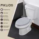Toilet Seat, Slow Close, Soft Touch, Ultra-Smooth Matte Finish (No Orange-Peel Texture), Premium Moulded Wood, Quick Release, PIKLiDS (Gray, Elongated)