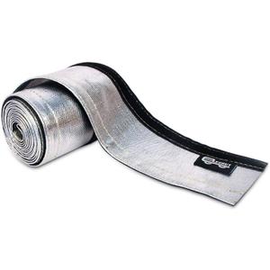 Heat Shroud Sleeve Aluminized Sleeving Express Aluminized Hose and Silver Hose Wire Protection Barrier with Hook and Loop Closure, 3/4" I.D.x 10FT