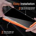 Milomdoi 3 Pack Privacy Screen Protector for iPhone 17 [Phone Case Friendly] Accessories Private Film, 3 Pacs Tempered Glass Camera Lens Protector, with Mounting Frame for Apple Anti Spy,Black
