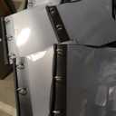 Henoyso 6 Pcs 1 Inch Telescoping 3 Ring Binder with Expandable Telescoping Spine 200 Sheets Capacity with Clear Front Cover 3 Round Rings Flexible Plastic Notebook Binder for School, Office (Black)