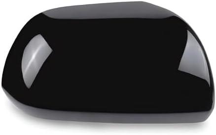 Rear View Mirror Cover Cap, For Toyota Highlander 2008-2013 Glossy Black ABS Plastic Textured Right Passenger Side Mirror Covers Caps Trim Replacement