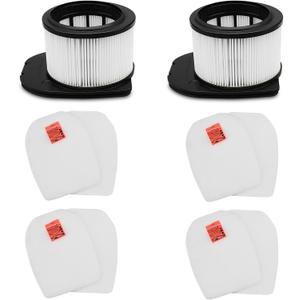 IZ862H Filter for Shark IZ862H Stratos Vacuum, Fit for Shark IZ562H UZ565H Pro IZ540H IZ840 IZ800 Vacuum Part XPSMFIZ700and XFFKIZ700, 2 Pack Filter 4 Pack Foam & Felt Filter Kit