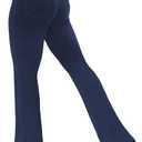 VOOVEEYA Women's Bootcut Leggings - Bootleg Yoga Pants Flare with 4 Pockets,Tummy Control High Waisted Casual Dress Pants, XL