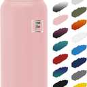 Fanhaw 20 oz Insulated Stainless Steel Water Bottle with Anti-Dust Chug Lid, Leakproof Vacuum Metal Everyday Use Bottle for Kids, Teens & Adults, Back to School Essentials (Pink)