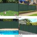 5'x12' Privacy Fence Kit Freestanding Mesh Screen with Iron Poles Temporary Fencing Outdoor Patio Backyard Divider Dog Air Conditioner Trash Fence Green Custom