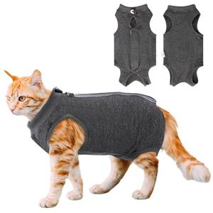 Cat Recovery Suit for Abdominal Wounds or Skin Diseases, Cat Onesie for Cats After Surgery Female Kitten Recovery Suit, Breathable E-Collar Alternative for Cats After Spay Anti Licking Wounds, M