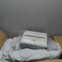 Bedsure King Size Comforter Set Light Grey - Bed in a Bag Bedding Set 7 Pieces, GentleSoft Pintuck Bed Set Gift for Family, Pinch Pleat Light Grey Comforter with Sheets, Pillowcases & Shams