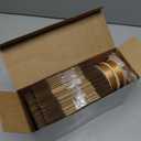 YooNotee 100 Pcs Small Gifts Boxes 3x3x3 Inches Kraft Square Gift Boxes with Lids Cards Ribbons, Brown Square Favor Box Bulk for Gifts Candy Wedding Bridesmaids Birthday Party(3x3x3 Inches, Kraft)