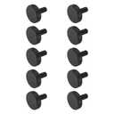 MECCANIXITY 10pcs M6 x 14mm Knurled Thumb Screws, Black Steel Flat Head Thumb Screws Metric Knurled Bolts Grip Knobs Hand Tighten Thread Fasteners