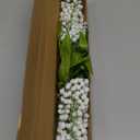 Hananona 12 Pcs Artificial Lily of The Valley Faux White Bell Flowers Wind Chime Orchid Wedding Bouquet, May Flower for Home Garden Wedding Party (12)