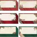 60Pcs Christmas Envelopes 10 Size Holiday Xmas Self Adhesive Envelopes Winter Snowflake Envelope for Greeting Cards Invitations Letter Mailing Business Birthday Party Gift Supplies 4.13 x 9.53 Inch