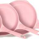 JEETEE Nonstick Frying Pans Set, Skillets Set 3 Pcs, 8" 9.5" 11" Granite Non-Stick Frying pan, Cookware Set with Bakelite Handle, Compatible with All Stovetops (Gas, Electric & Induction), Pink