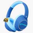 Steellumen Nova1Pro Active Noise Cancelling Headphones for Kids, 3-Level Safe Volume 75/85/94dB, ANC Safe Wireless Listen, Fast Charging, Bluetooth 5.4 with Mic, boy Girl for School, Travel & Airplane