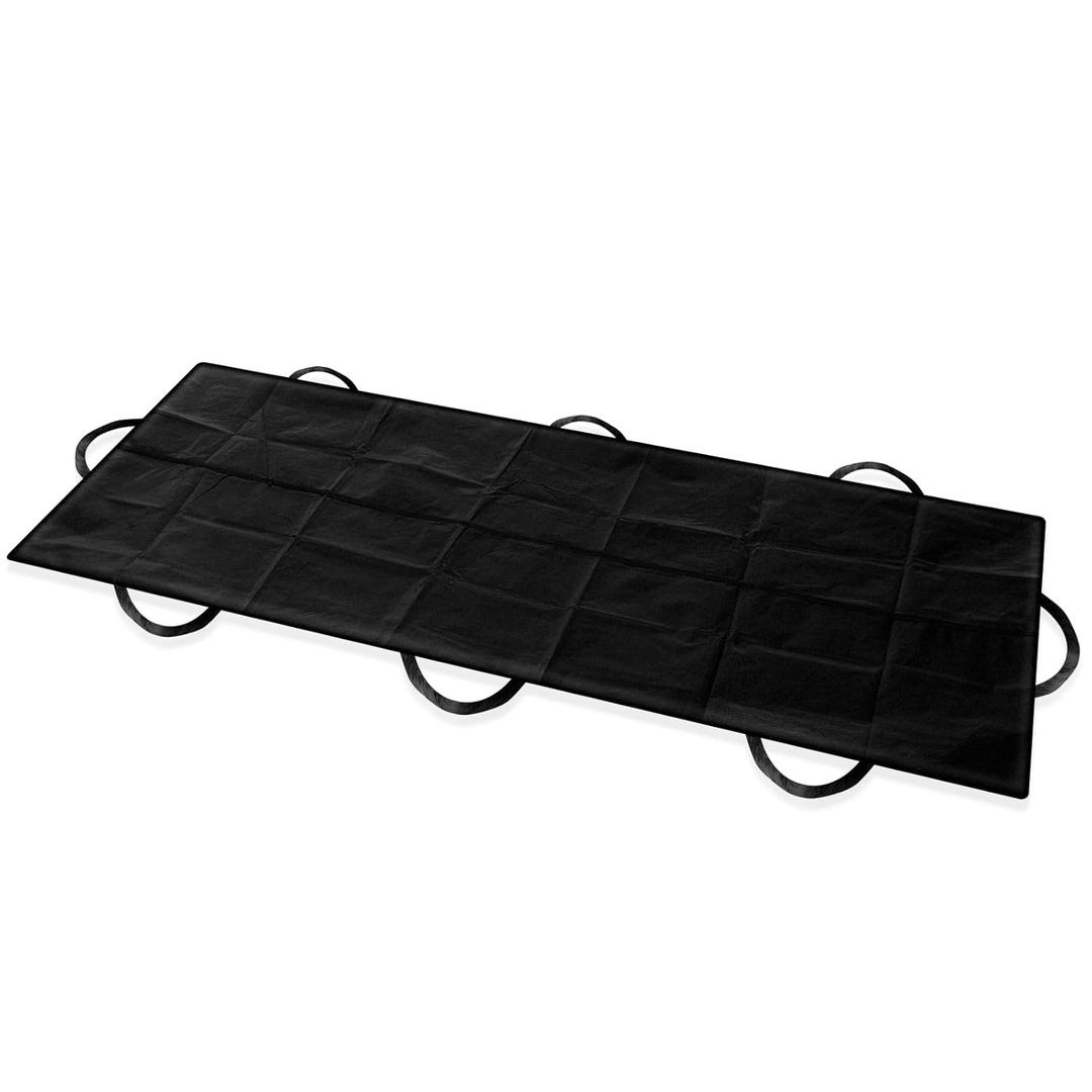 Cadaver Body Bag Heavy Duty Vinyl Mortuary Bag with 8 Side Handles and Center Zipper for Stretcher Combo, Waterproof Cadaver Pouch for Funeral, Outdoor Hunting, 90" x 36", Black