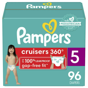 Pampers Cruisers 360 Baby Diapers Size 5, 96 Count