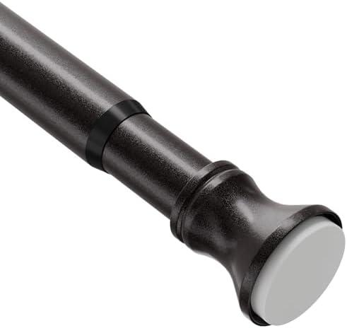 Amazer Spring Tension Shower Curtain Rod, 54-90 Inches Rust-Resistance Tension Curtain Rod Bathroom Rod, Adjustable Shower Curtain Rod No Drill, Bronze