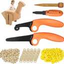 Cardboard Construction Tools Kit 966-pieces, Cardboard Project Tools for at Home Play + Classroom Learning, Reusable Tools for Boys and Girls