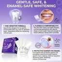 2 x Teeth Whitening Strips, Purple Whitening Strips for Teeth, 30 Count Stain Removing Whitening Strips for Daily Oral Care, Easy to Use Teeth Brightening Strips for Coffee, Tea & Wine Stains