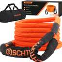 Kinetic Recovery Tow Rope, 1in x 30ft, 48000Lbs, Heavy Duty Towing Straps Kit for SUV UTV ATV Tractor Car Jeep 4x4 Offroad Vehicle (Orange)