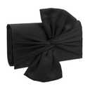 YYW Black Bow Clutch Purses for Women Evening Bag Formal Vintage Satin Handbags for Bridal Wedding Party(Black)