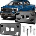 License Plate Bracket Accessories for Ford F150 3.3L/5.0L 2021 2022 2023, Front Bumper License Plate Holder Replacement Frame Black Mount, Replaces# ML3Z17A385AB FO1068185