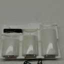 Rechargeable Flameless Glass Pillar CandlesGifts for WomenSet of 3, Realistic Flickering LED Light,Remote & Timer, USB-Rechargeable, Ideal for Living Room, Bedroom & Holiday Dcor (White Glass -Droplet)