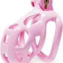 Cobra Male Chastity Cage with Lock & 5 Rings 3D Printed Chastity Devices Bondage Gear & Accessories Resin Virginity for Men Breathable (Tight)