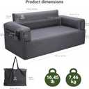 Nice C Inflatable Blow Up Camping Couch with Built-in Pump (2 Person), 2-3 People