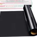 HTVRONT HTV Black Heat Transfer Vinyl Rolls - 12" x 15ft Black HTV Vinyl for Shirts, Black Iron on Vinyl for All Cutting Machines - Easy to Cut & Weed for Heat Vinyl Design