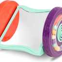 B. toys Baby Toys Mirror with Rolling Sensory Wheels Interactive Roly Poly Mirror for Tummy Time & Crawling Early Learning for Infant Development 0+ Months