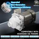 S-0731 Water Pump for Hoshizaki, Ice Machine Motor Assembly with Mounting Plate, 14-Inch Cable, and Factory Plug
