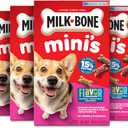 Milk-Bone Mini's Flavor Snacks Dog Treats, 15 Ounce (Pack of 6) Crunchy Texture Helps Reduce Tartar (EXP 07/02/27)