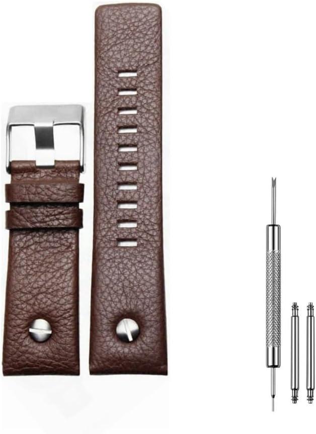 24mm/26mm/28mm Spring Bar Leather Replacement Straps Compatible with Diesel Leather Watch Band Strap
