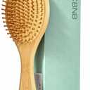 AYCBNB Bamboo Hair Brush for Hair Growth, Detangler Hairbrush with Natural Bamboo Bristles, Wooden Paddle Brush for Scalp Massage, All Hair Types, for Women, Men, and Kids