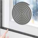 Window Weather Stripping Door Seal, 16.5FT Self-Adhesive Soundproofing Weather Strip for Exterior Door Frame Window Winter Insulation Noise Cancelling Window Inserts, 0.35in x 0.35in, Gray