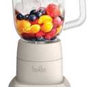 Bella 10 Speed Countertop Blender, Juicer & Smoothie Maker, Fits-anywhere Kitchenware, Slim Flip & Store Design, Dishwasher Safe 48Oz Capacity Pitcher & Lid, Stainless Steel Blade, 450 Watt, Oatmilk (6 Cup)