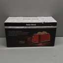 Roter Mond 4 Slice Toaster Retro Stainless Steel Toaster with Bagel, Cancel, Defrost Function and 6 Bread Shade Settings Bread Machine, Long Extra Wide Slots and Removable Crumb Tray, Cream