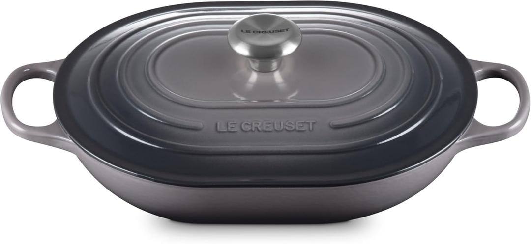 Le Creuset Enameled Cast Iron Signature Oval Casserole, 3.75 qt., Oyster