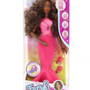 Barbie Fashionistas Doll #217 with Brown Wavy Hair Half-Up Half-Down & Pink Dress, 65th Anniversary Collectible Toy