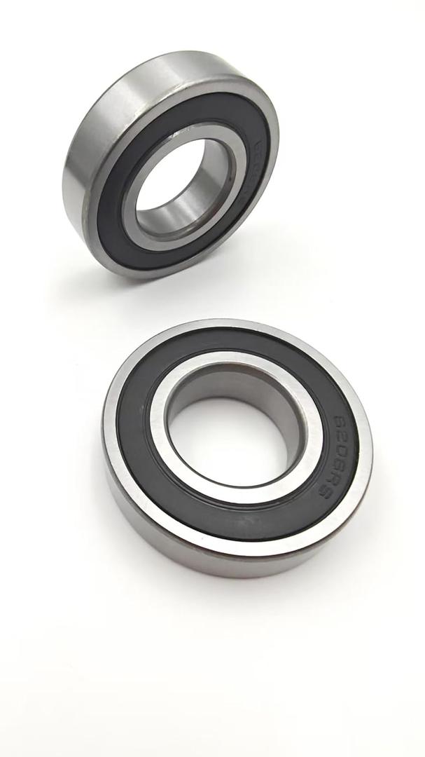(2 Pcs) 6206-2RS 2PACK Double Rubber Seal Bearings 30x62x16mm, Pre-Lubricated and Stable Performance and Cost Effective, Deep Groove Ball Bearings