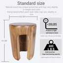 Athaliah Rustic Wood Side Table, 17.75H Tree Stump End Table, Round Wooden Stool for Living Room, Bedroom, Garden, Patio, Lawn, Home Decor (13.8*13.8*17.8Inch, Natural)