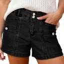 Astylish Women's High Waisted Shorts Jean Stretchy Casual Fashion Trendy Double Button Fly Denim Shorts