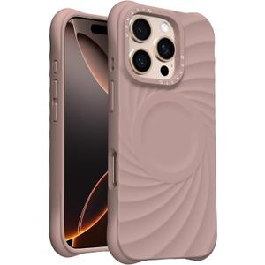 ORNARTO Vortuxe for iPhone 16 Pro Case 6.3" | 2X MIL-STD Drop Protection | Compatible with MagSafe | Sleek Aesthetic Liquid Silicone Phone Cover - Latte