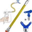 Airless Paint Sprayer Gun Tip Extension Poles Bendable and Adjustable Sprayer Extension Rod for Airless Spray Gun (13.5 inches)