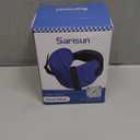 SARISUN Travel Pillows for Airplanes, Airplane Pillow for Long Flight, Airplane Head Strap with Eye Mask for Sleep, Travel Neck Pillow for Car Road Trip, 360° Support Headrest, Stop Bobblehead, Black