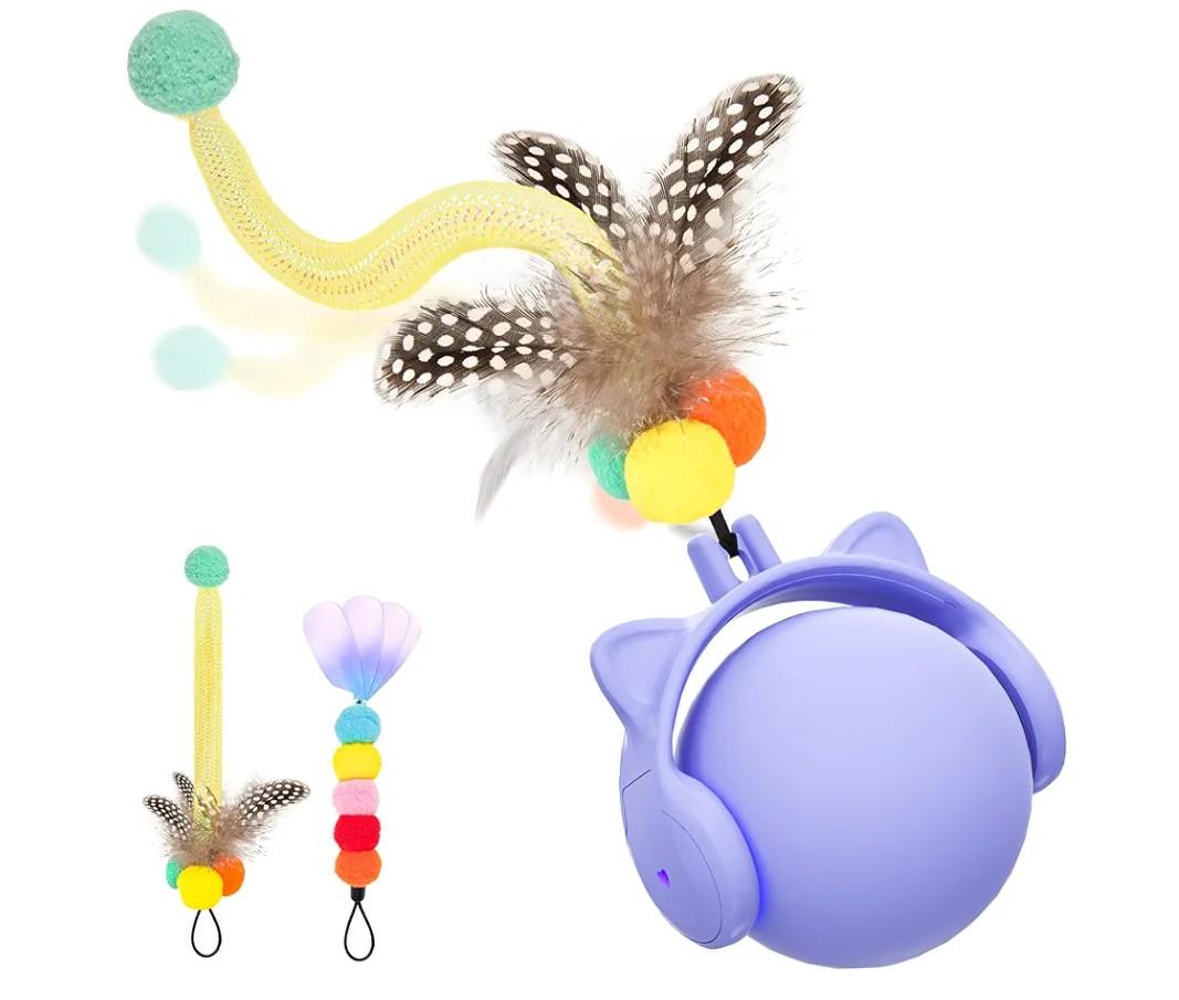 ORSDA Cat Toys for Indoor Cats, New Intelligent Voice Timing Touch Control Cats Ball, Simulate Mouse Sound Kitten Toy, Automatic Interactive Moving Cat Toy for All Ages