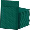 Famagic Bubble Mailers 4x8 Inch 50pc Ultramarine Green Shipping Bags, Chic Packaging Bags For Small Business, Colored Padded Mailing Envelopes, Opaque Matte Self Seal Bubble Poly Mailers Bulk #000