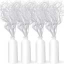 Glitter Curly Ting Ting Branches Christmas Branches Vase Filler Artificial Curly Twigs for Christmas Tree Garland Wreath Decoration, Craft Vases Home Garden Decoration (White,80 Pieces)