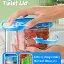 BiuLeon 12 Pack-17oz Freezer Storage Containers, Plastic Food Storage Containers with Twist Top Lids, BPA Free and Reusable Soup Containers with Lid, Microwave and Dishwasher Safe